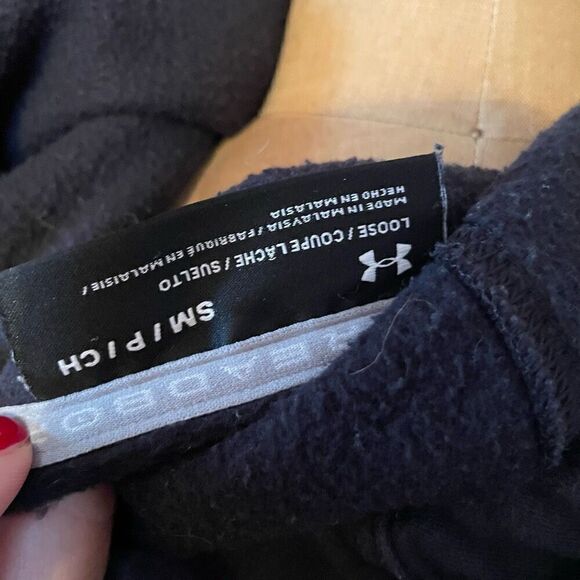 UNDER ARMOUR | black hooded athletic sweatshirt S - Picture 8 of 8